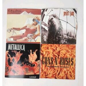 1990s Rock And Roll Cd Lot Of 4 Metallica Pearl Jam Guns N Roses Rolling Stones